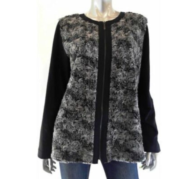 Alfred Dunner Zipped Gray Swirl Size 18 Jacket P-P 22 L-27 - Picture 1 of 5